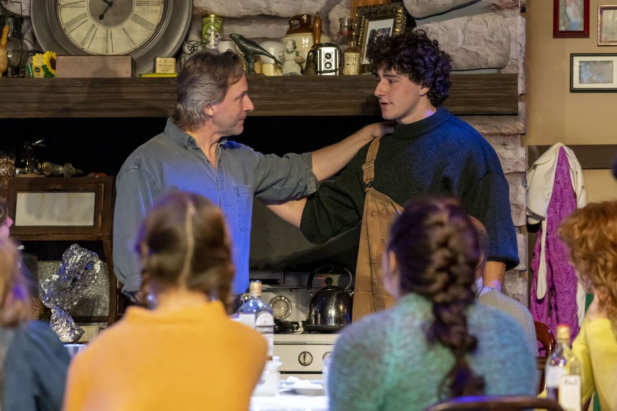 Thomas Edward Daugherty and his real-life son, Nick Ritz Daugherty in "The Ferryman."