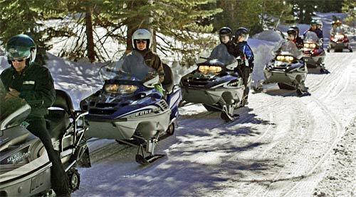 Snowmobiling at Mammoth Lakes