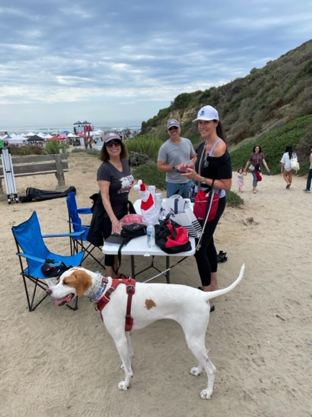 Members of The Red Nose Run team at the Sept. 10 Helen Woodward Surf Dog Surf-A-Thon event in Del Mar.