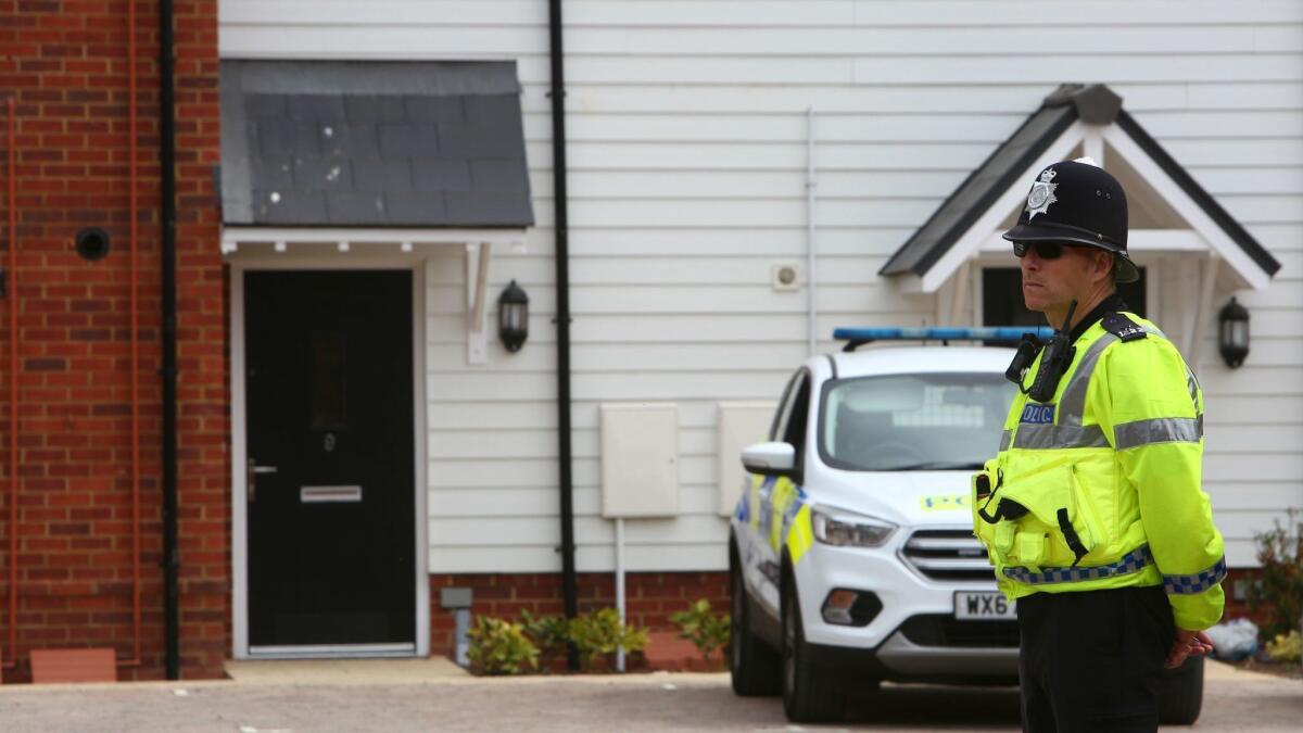 British police said they have found a small bottle containing the nerve agent Novichok in the home of one of two people who fell ill from the substance.