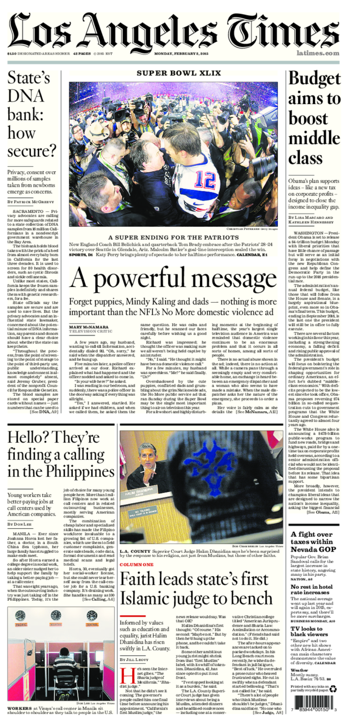 The front page