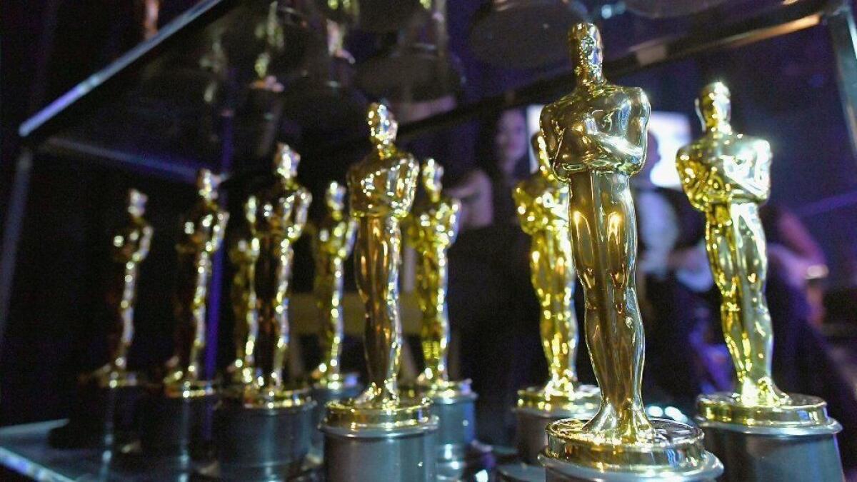 Oscar statues.