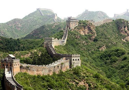 GREAT WALL OF CHINA The 4,160-mile barricade in northern China is the longest man-made structure in the world. The fortification, which largely dates from the 7th through the 4th century BC, was built to protect the dynasties from the Huns, Mongols, Turks and other nomadic tribes.
