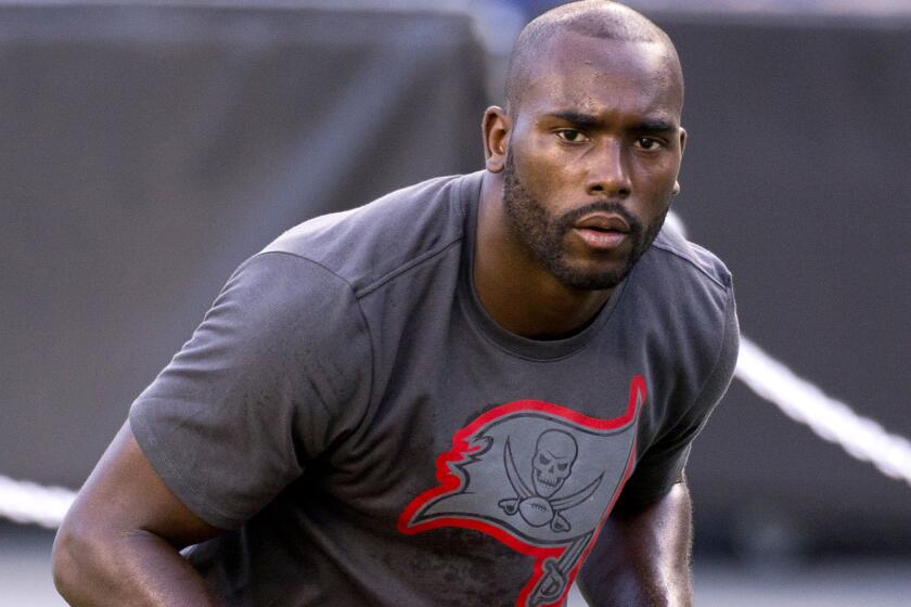 Buccaneers cornerback Alterraun Verner warms up before an exhibition game last season.