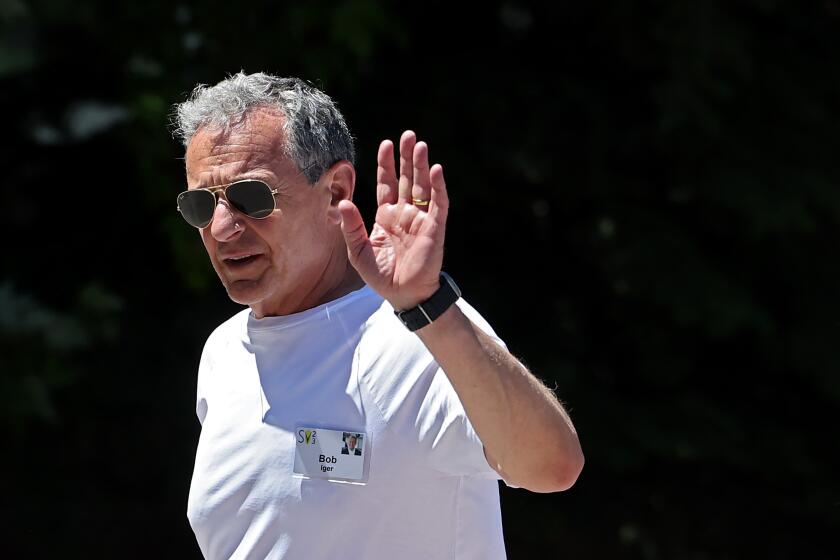 Bob Iger arrives at the Sun Valley Lodge for the Allen & Company conference on July 11, 2023 in Sun Valley, Idaho. 