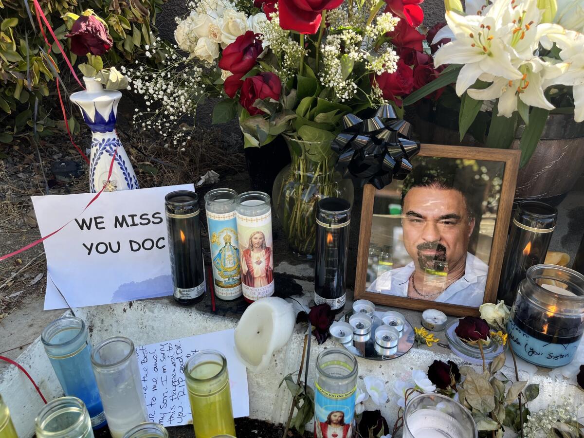 A memorial has formed for Dr. Hamid Mirshojae, who was shot to death outside his office.