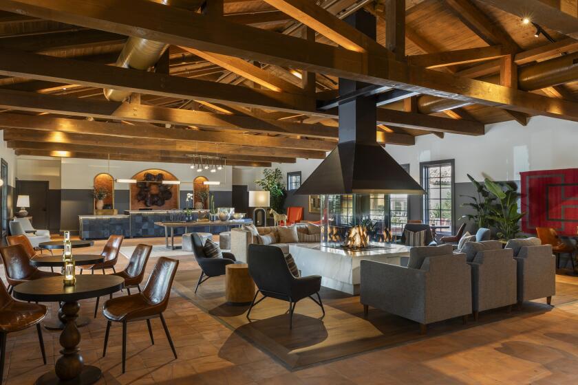 Estancia La Jolla's expanded and reconfigured lobby features the new Trading Post Cafe & Bar.