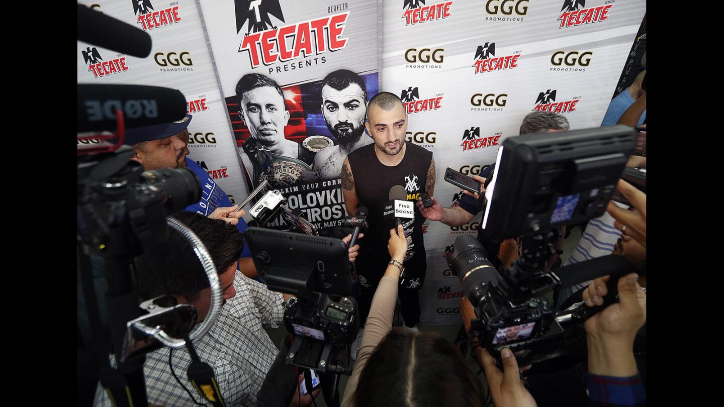 Photo Gallery: Press event at Glendale Fighting Club for May 5 bout with Vanes Martirosyan and Gennady Golovkin