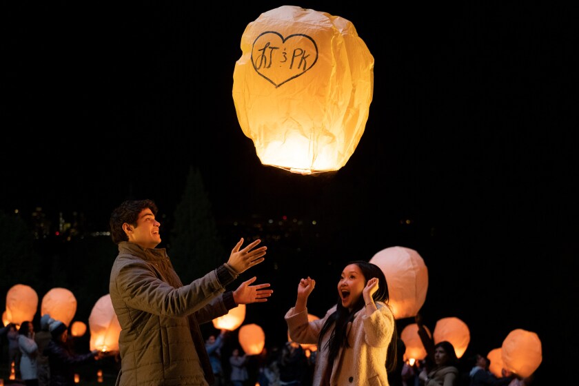 Lara Jean and Peter Kavinsky... forever? In “P.S. I Still Love You,” Lara Jean (Lana Condor) is still chasing her perfect movie romance with Peter (Noah Centineo).