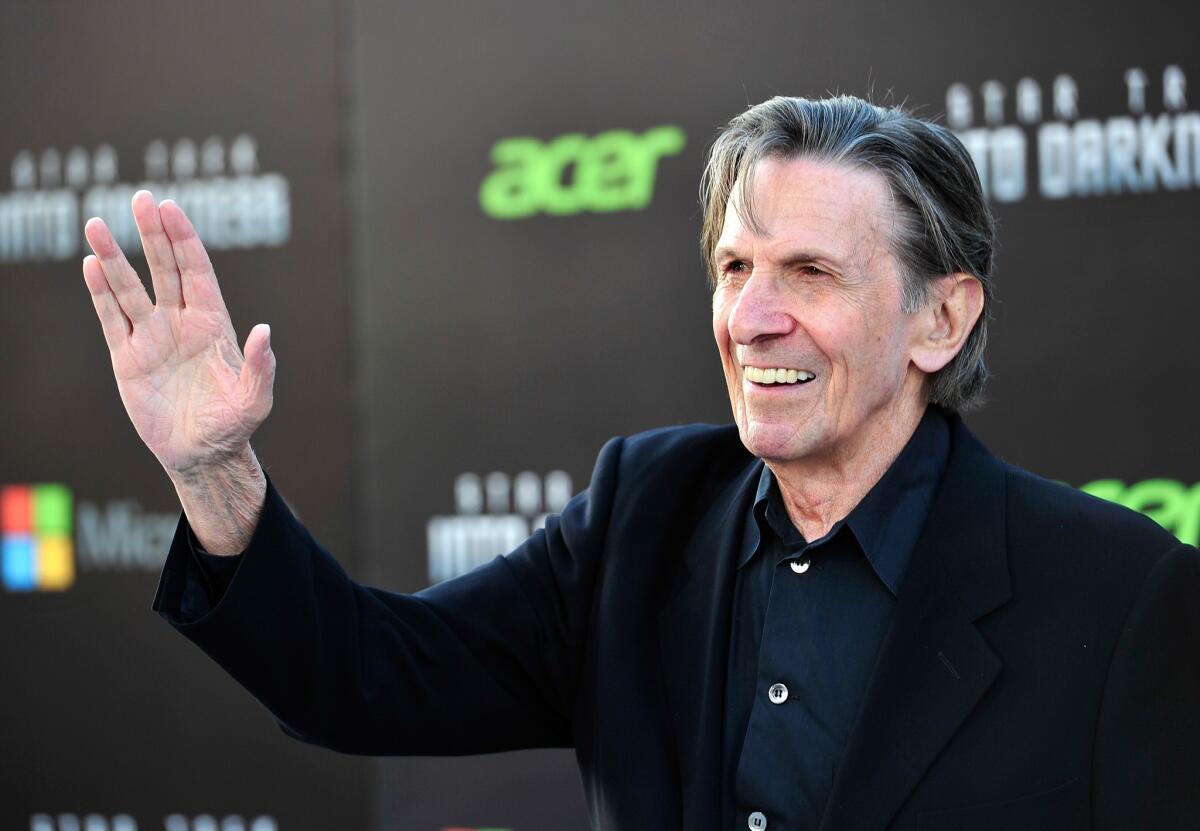 Leonard Nimoy, shown here at the May 2013 premiere of "Star Trek Into Darkness," has been diagnosed with lung disease and is using that as a lesson for his fans.