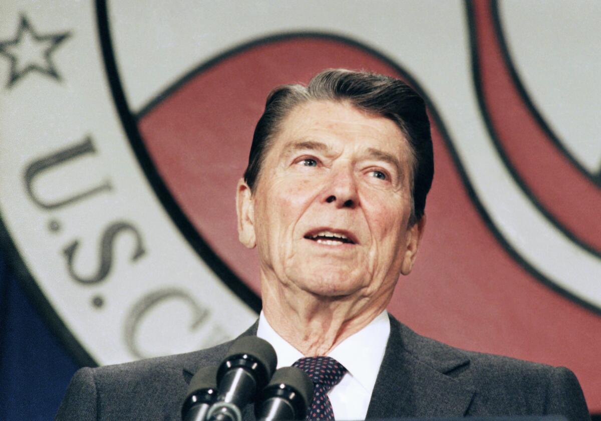 President Ronald Reagan would have supported same-sex marriage, daughter Patti Davis told the New York Times, because of his distaste for government intrusion into private lives and his personal relationships with gays.