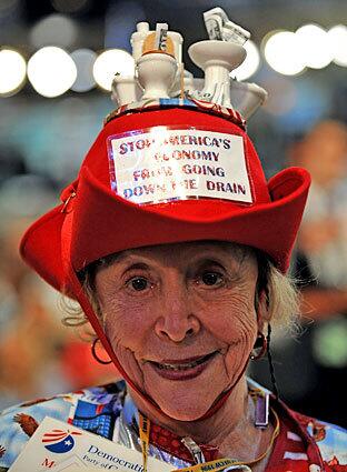 Festive hats at the Democratic National Convention