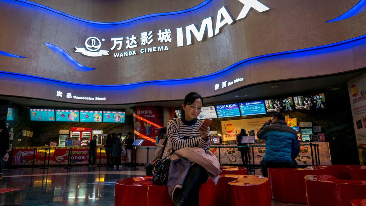 Patrons visit a Wanda Cinema in Wuhan in the Chinese province of Hubei.