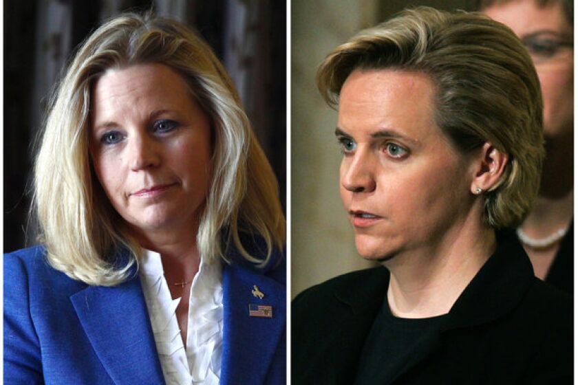 Liz Cheney, left, and her sister Mary Cheney.