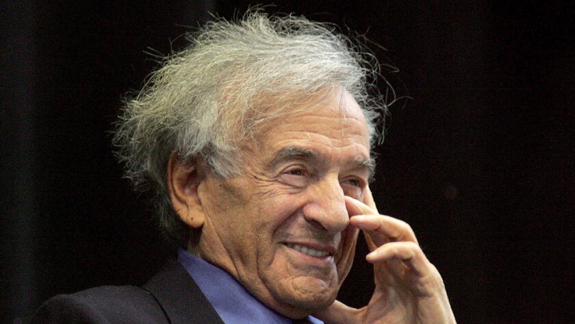 Elie Wiesel, the concentration camp survivor who became the literary conscience of the Holocaust, was awarded the peace prize for his message to mankind of "peace, atonement and human dignity."
