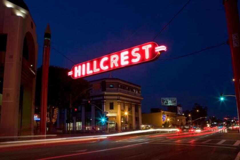 Hillcrest sign on University and 5th