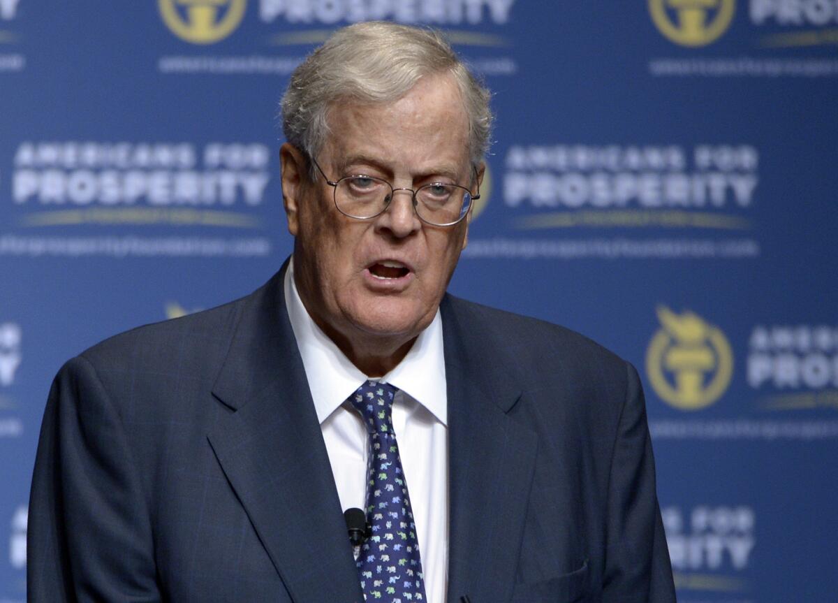 Billionaire David Koch, one of ALEC's sugar daddies.