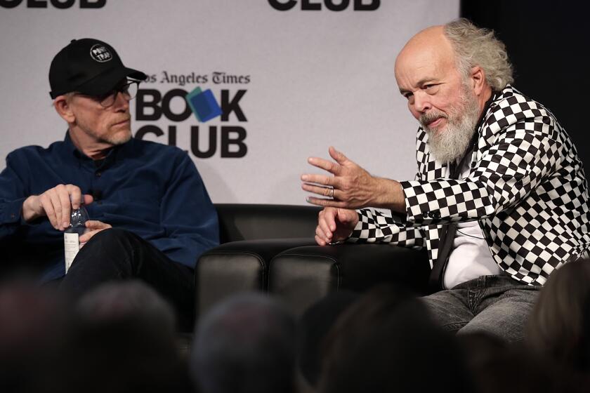 Ron and Clint Howard discussed their memoir "The Boys" with Times columnist Mary McNamara at the L.A. Times Book Club at L.A. Live's Rooftop Terrace in downtown Los Angeles on Oct. 15, 2021.