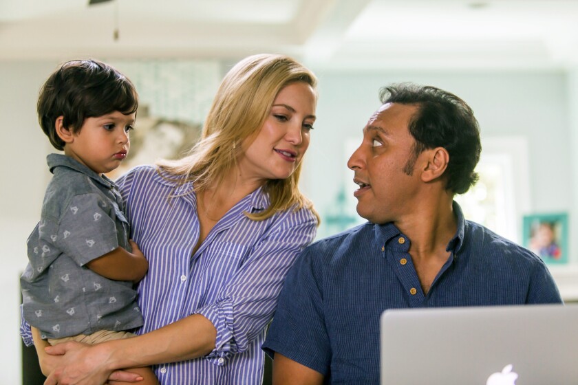 Kate Hudson and Aasif Mandvi in "Mother's Day."