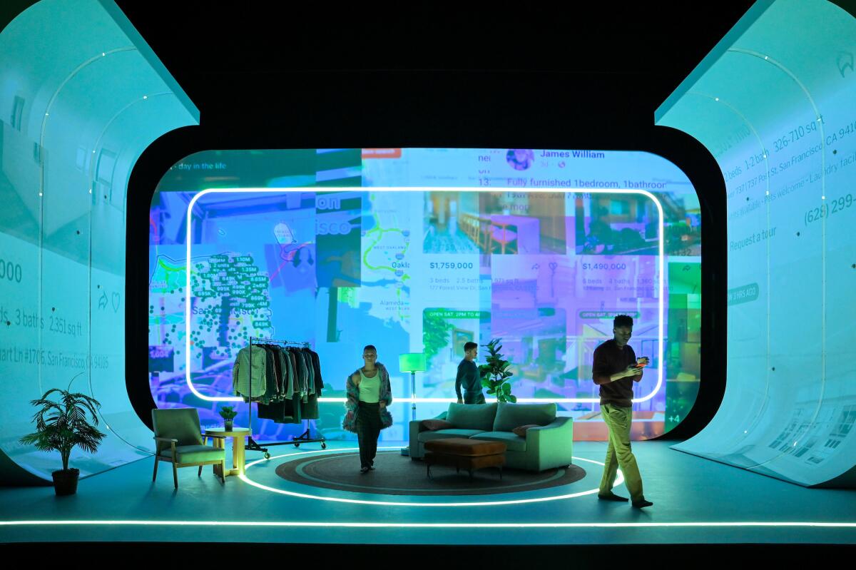 BD Wong, Michael Phillis and Gabriel Brown in "Big Data" at San Francisco's American Conservatory Theater.