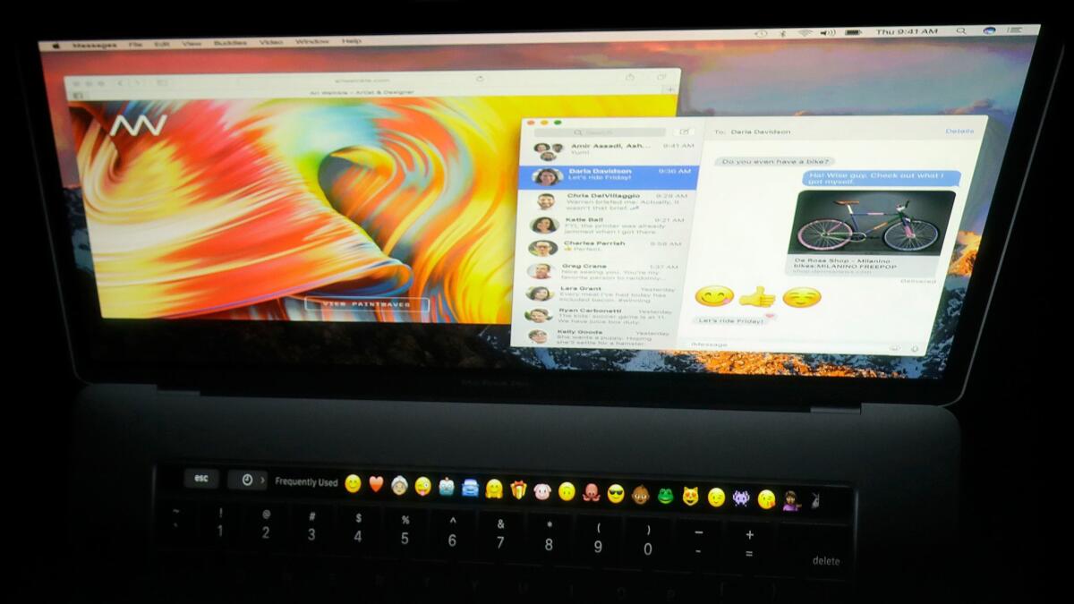 The Touch Bar on Apple's MacBook Pro will enable new keyboard functions.