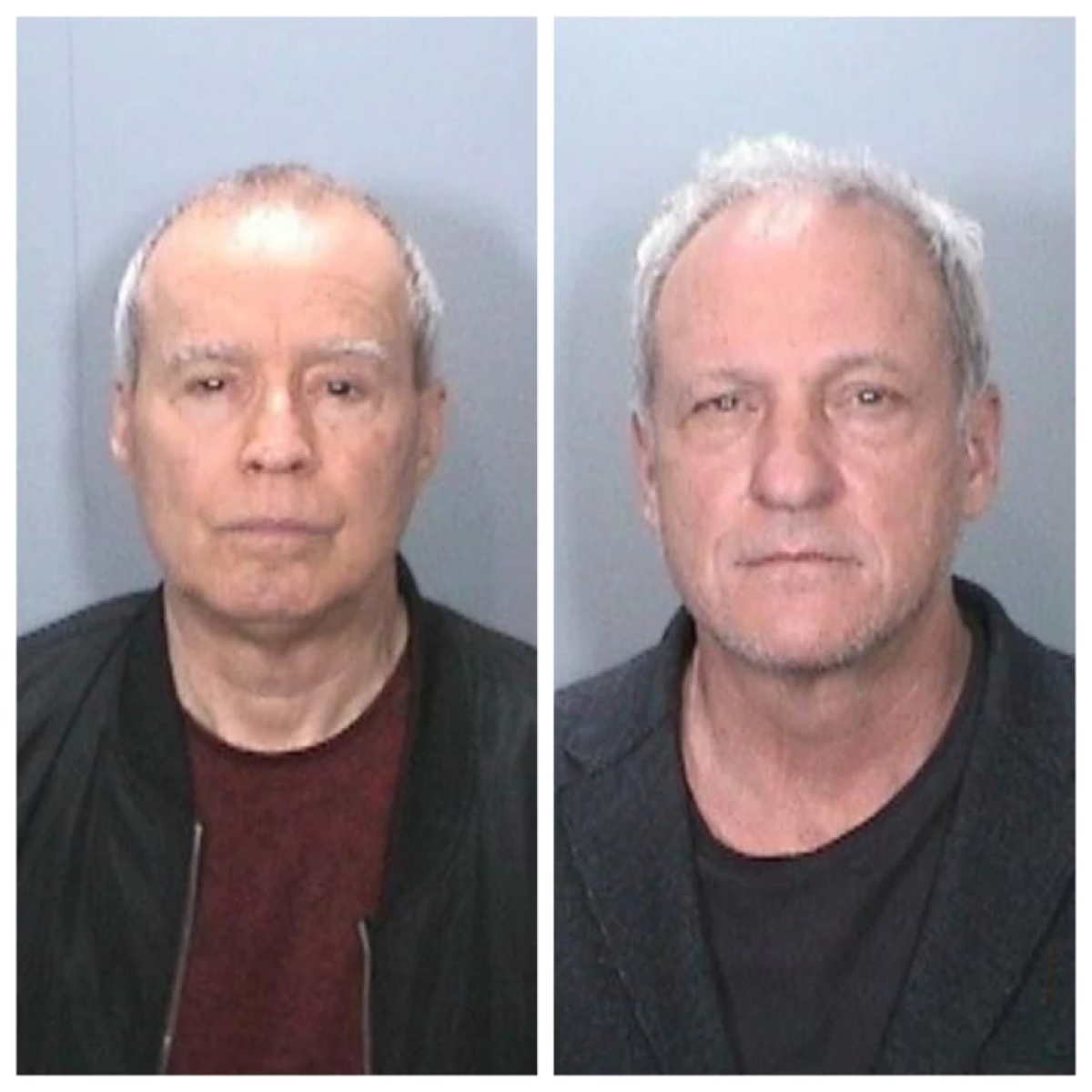 Pictured, from left, is Charles Albert Major, 72, of Irvine and Robert Andrew Lotter, 63, of Newport Beach.