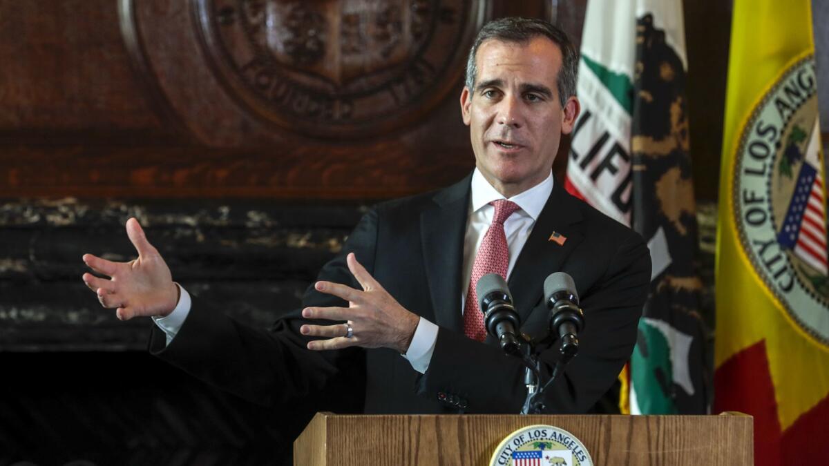 Los Angeles Mayor Eric Garcetti unveiled his budget for 2018-19 in April, calling for a huge increase in revenue from the fee charged to companies that rip open city streets. Under his proposal, the fee would generate $70.7 million next year, up from $8.3 million.