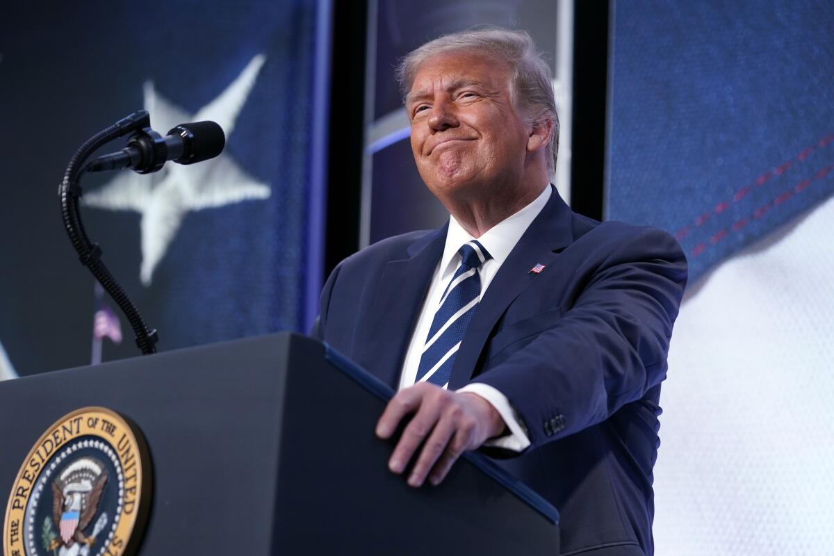 El presidente Trump habla en la reunión del Consejo de Política Nacional de 2020