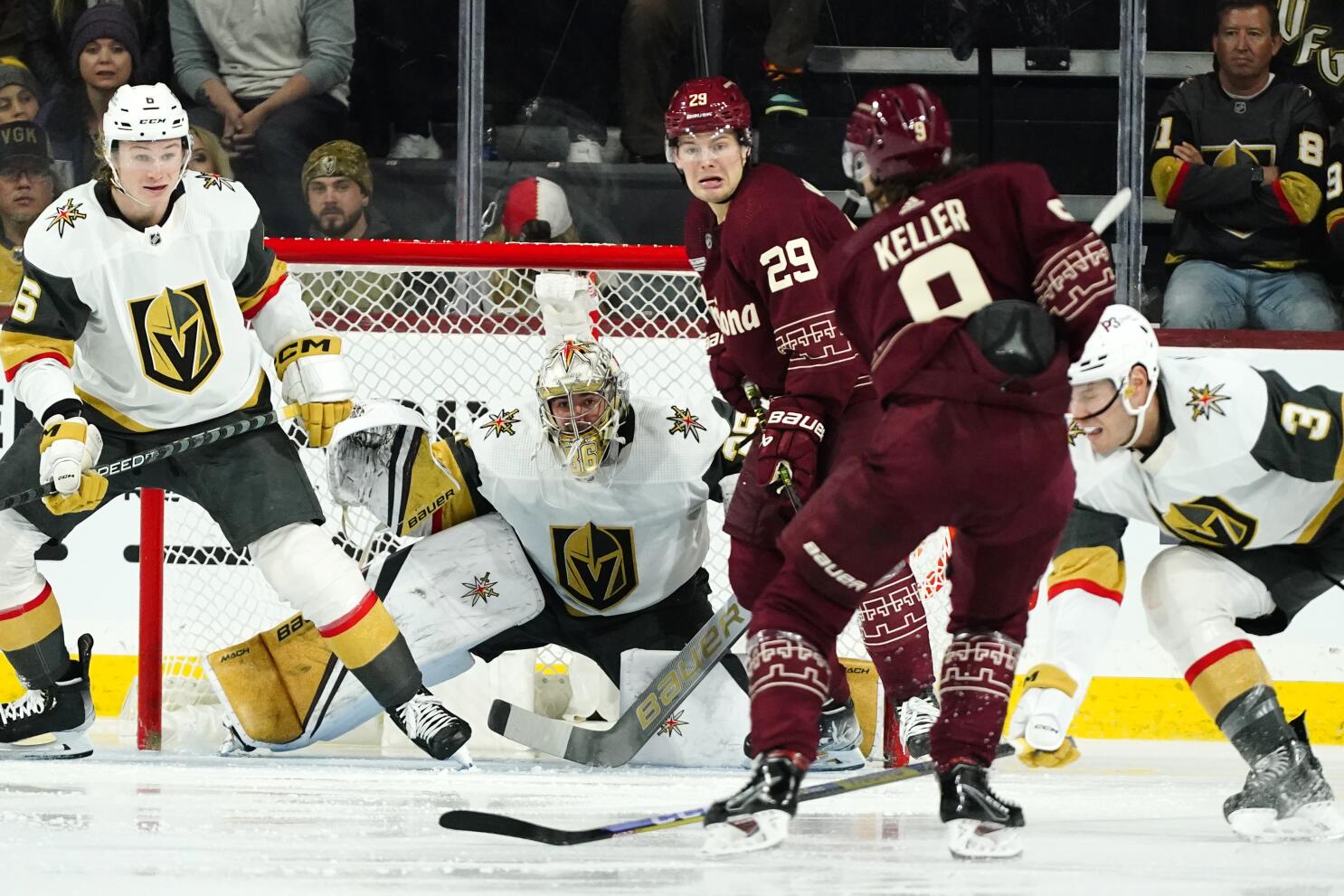 Clayton Keller scores hat trick, Coyotes top Golden Knights at home