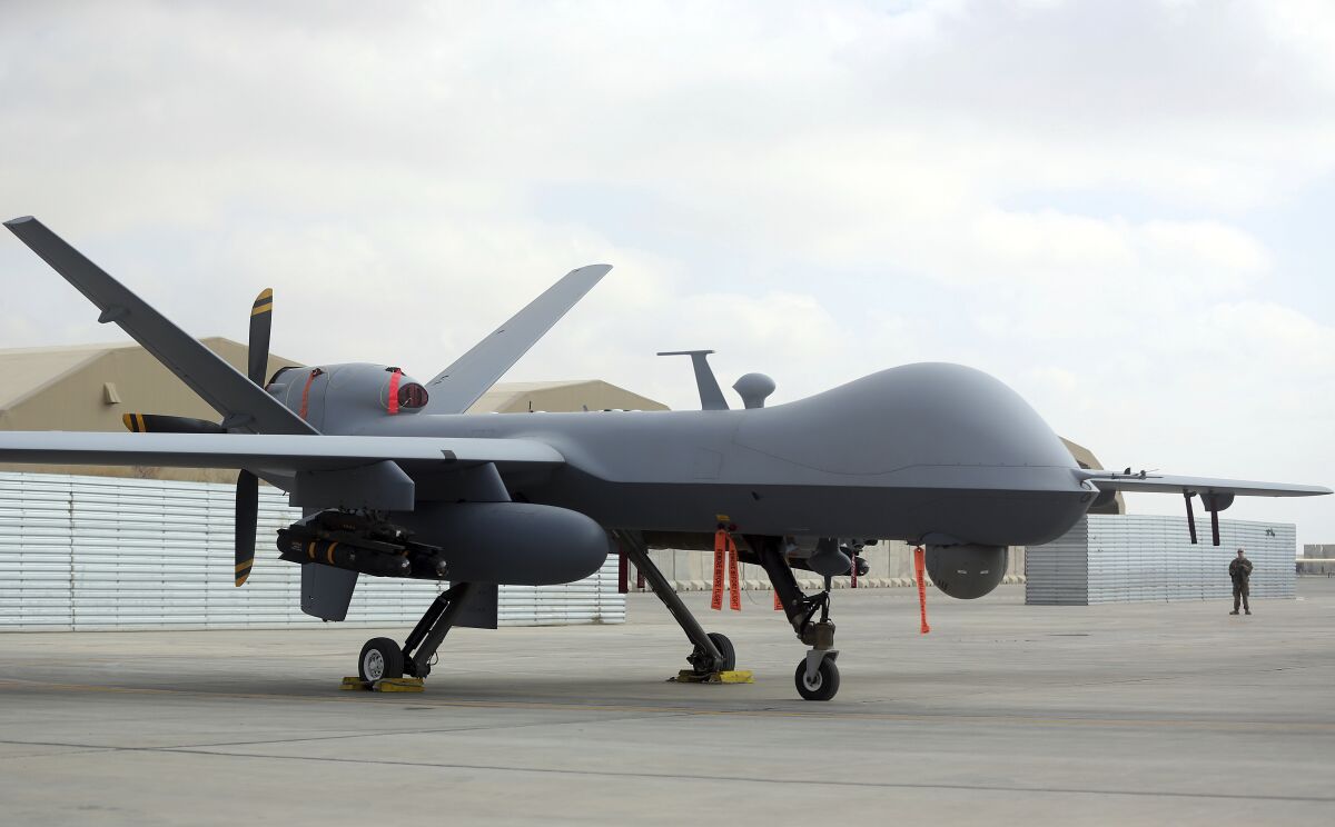 A U.S. MQ-9 surveillance drone