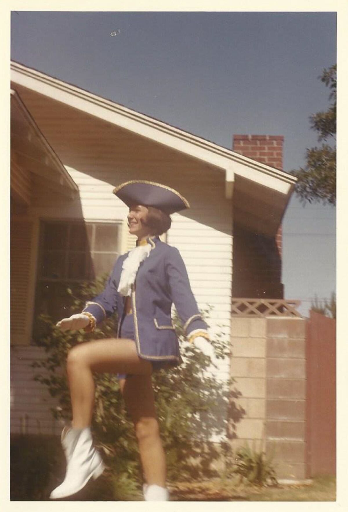 Karen Beveridge Claffey poses in her front yard in Anaheim in 1967.