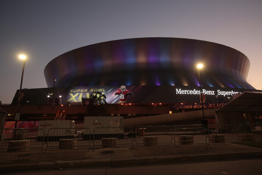 The Mercedes-Benz Superdome in New Orleans.