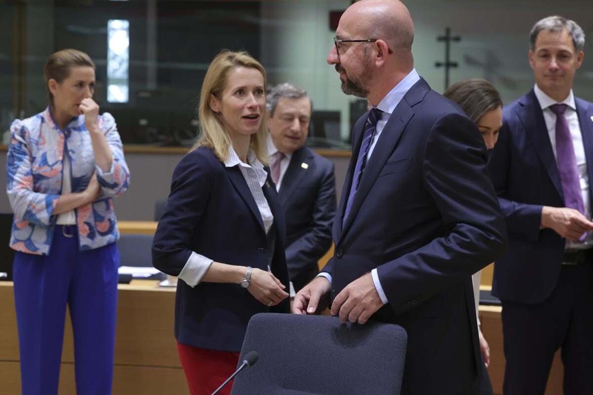 Leaders attending a European Union summit