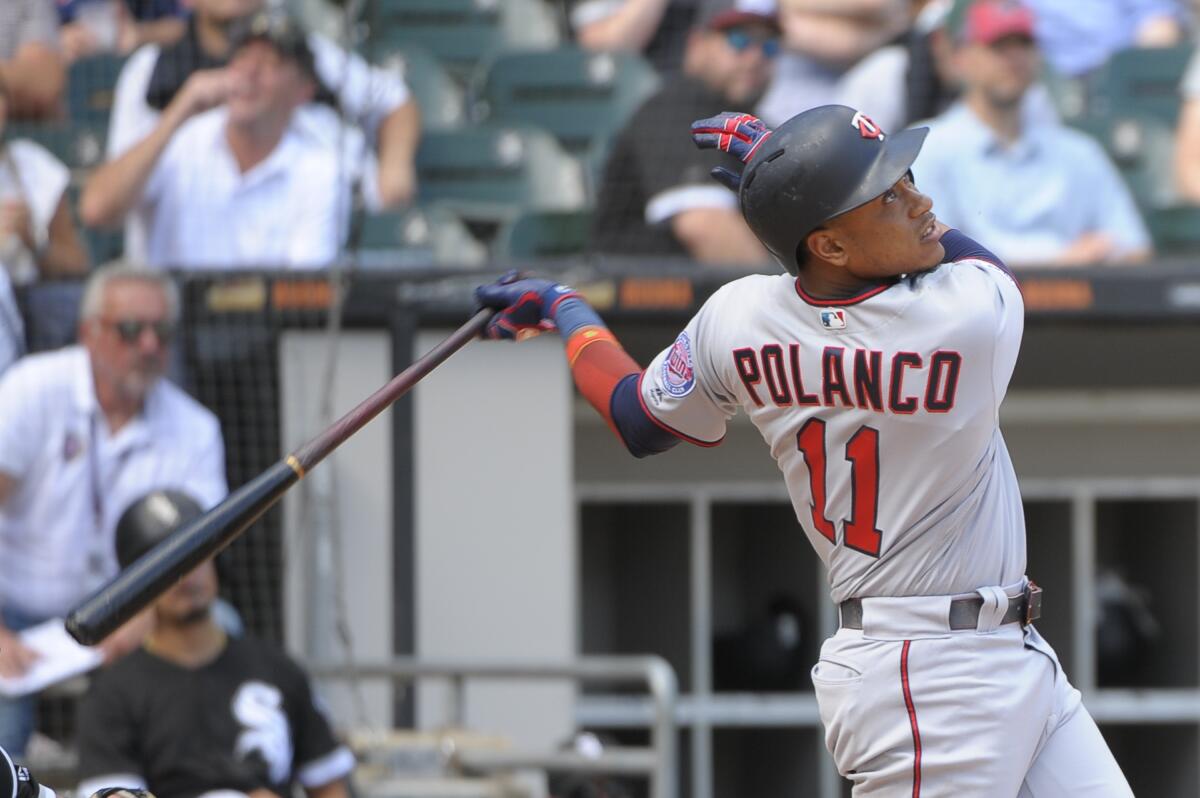 Jorge Polanco needs one more home run to become the eighth Twins player with at least 20 this season.