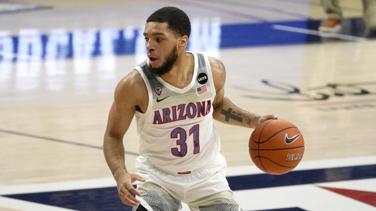 Arizona guard Terrell Brown during the first half.