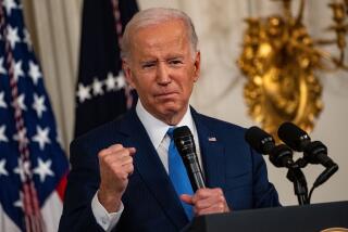 WASHINGTON, DC - NOVEMBER 09: President Joe Biden responds to a question from a reporter during a news conference a day after the midterm elections, from the State Dining Room of the White House in State on Wednesday, Nov. 9, 2022 in Washington, DC. (Kent Nishimura / Los Angeles Times)