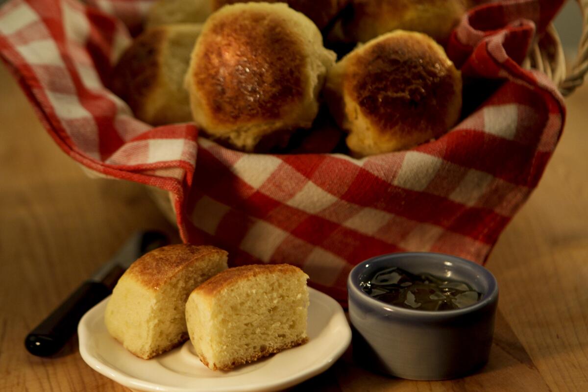 Flavorful Sally Lunn rolls, adapted from Rye in Louisville, Ky. Recipe