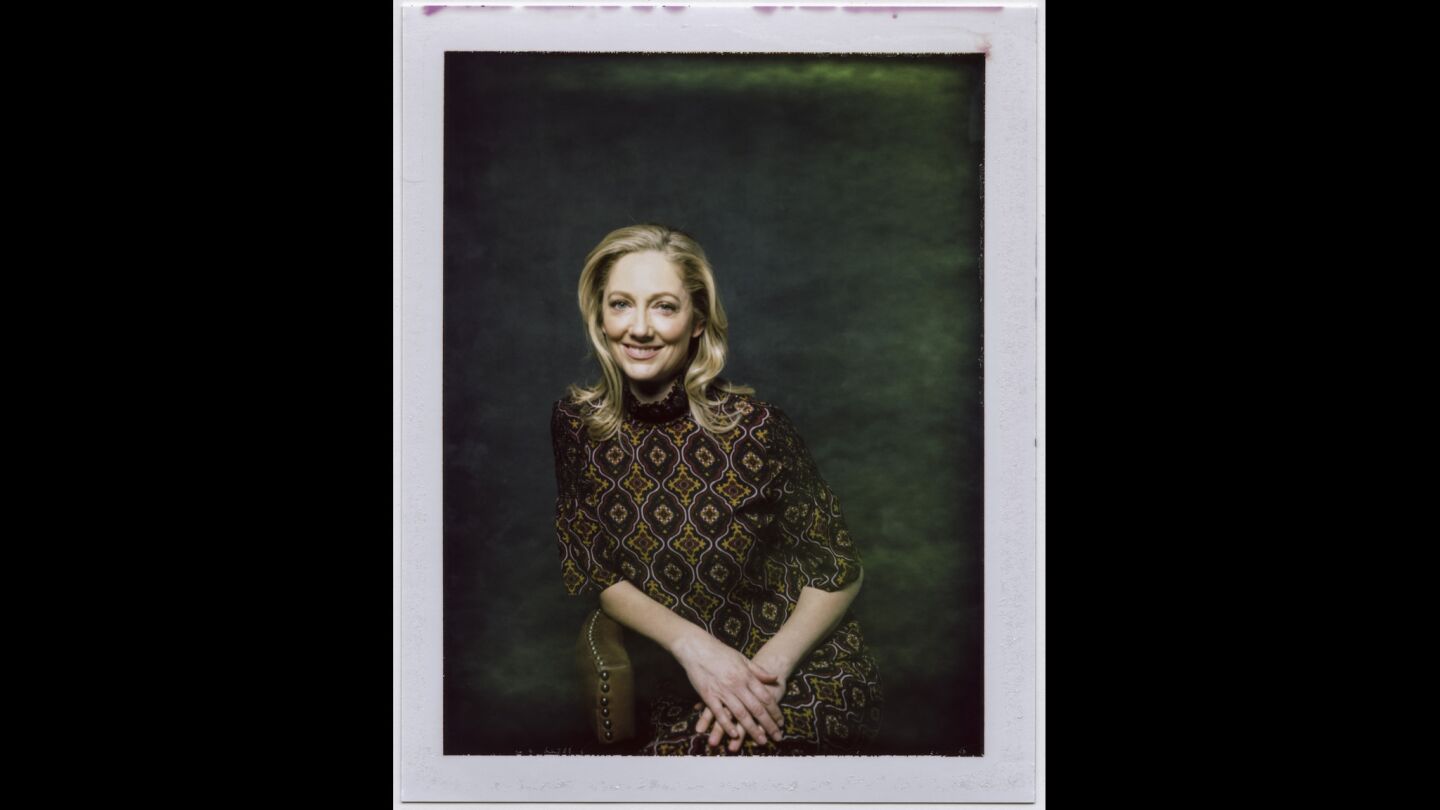 An instant print portrait of actress Judy Greer, from the film "Public Schooled.”