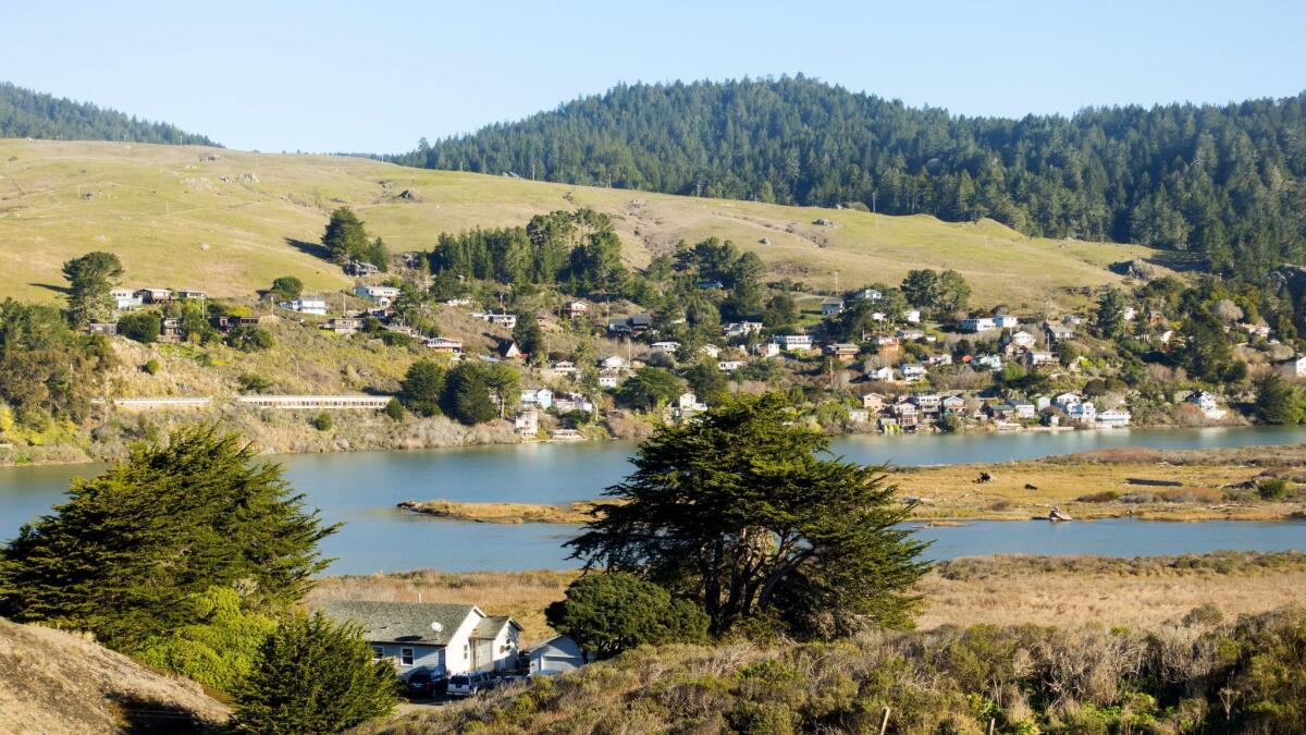 Jenner is seen from Goat Rock State Park.