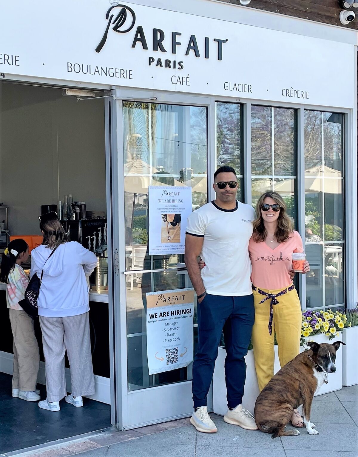 Guillaume and Ludivine Ryon at their new Le Parfait Paris store in Coronado.