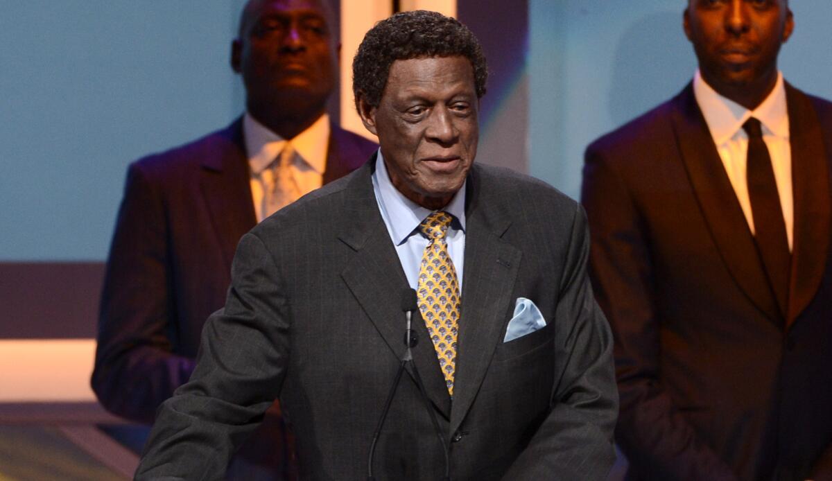 Lakers legend Elgin Baylor, a former general manager of the Clippers, sued team owner Donald Sterling, alleging wrongful termination and discrimination on the basis of age and race in 2009. Above, Baylor at an event in Century City last year.