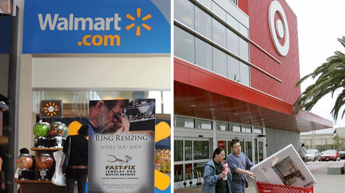 The big-box super chains Wal-Mart and Target appear to be imitating each other this holiday season.