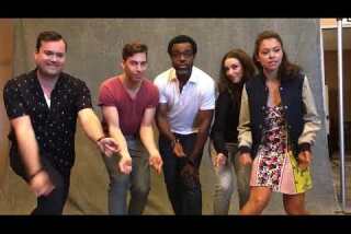 The cast of Orphan Black in the Los Angeles Times Comic-Con photo studio