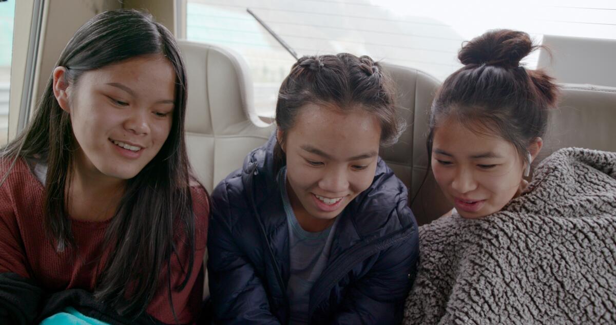 Three teenage girls in the documentary “Found.”