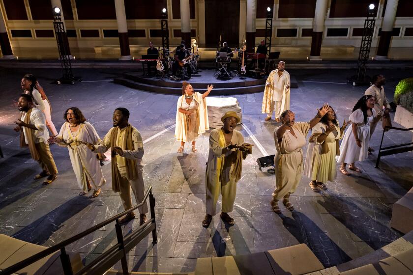 The cast of The Gospel at Colonus at the Getty Villa.
