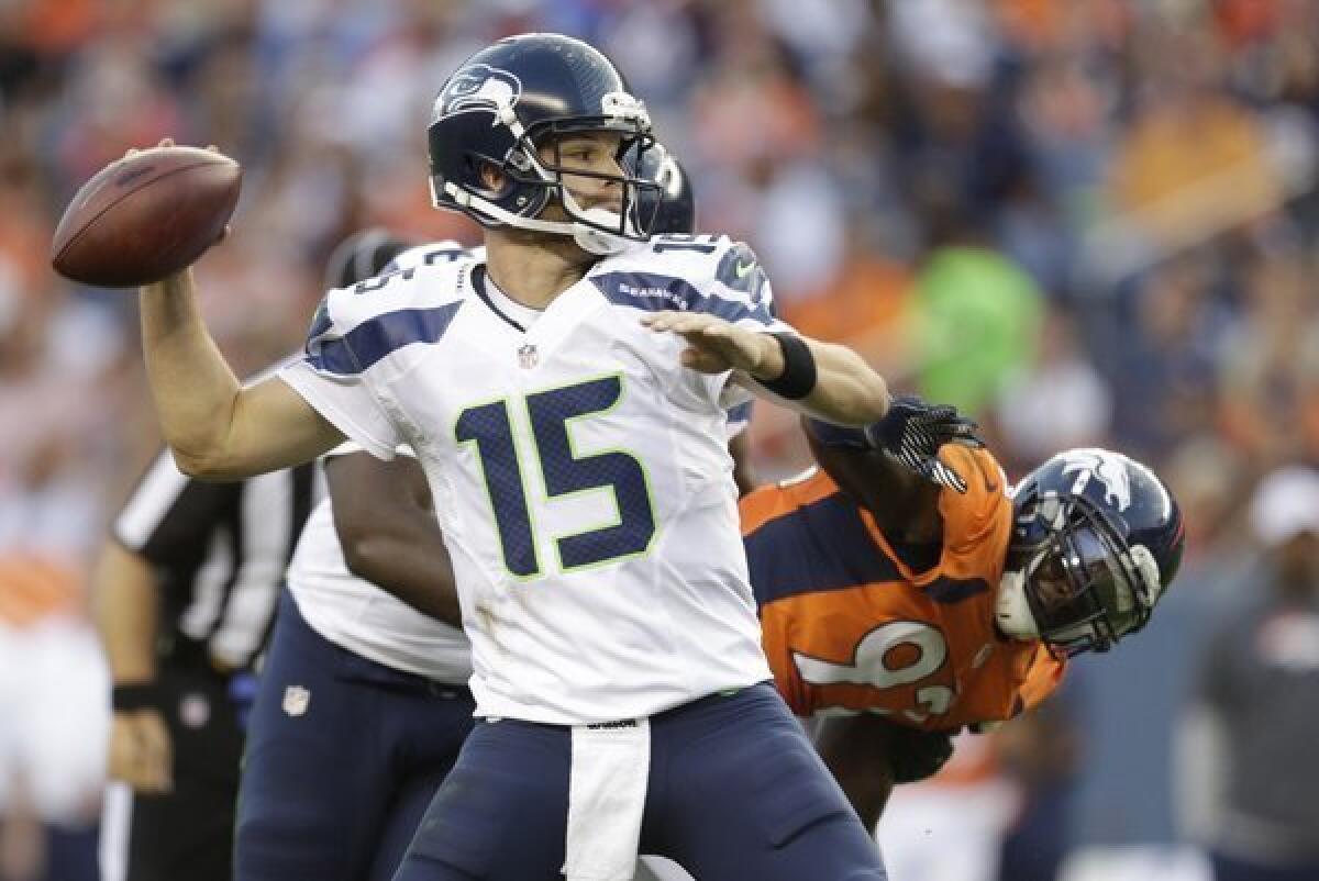 Former Seattle backup quarterback Matt Flynn will compete for the starting job with the Oakland Raiders.