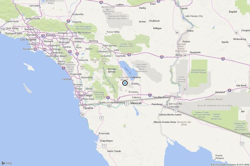Series Of Earthquakes Rattles Imperial County Los Angeles Times