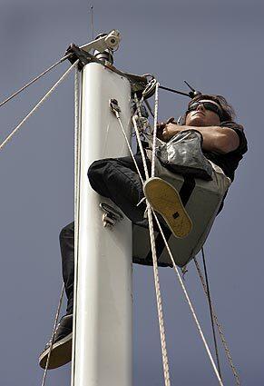 On the mast