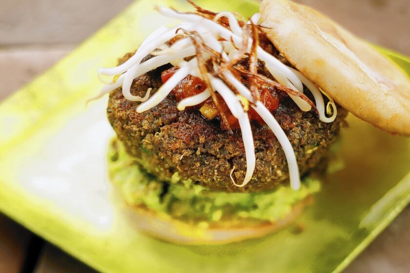 Cafe Pasqual's in Santa Fe, N.M., shared its recipe for a veggie burger made with quinoa. Read the recipe »