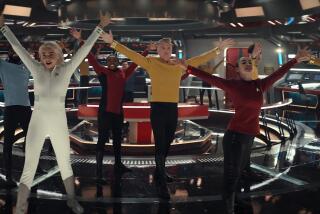 "Star Trek: Strange New Worlds" characters singing and dancing